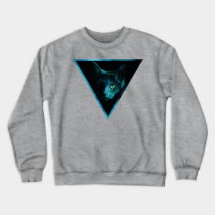 Cosmic Triangle Cat Crewneck Sweatshirt